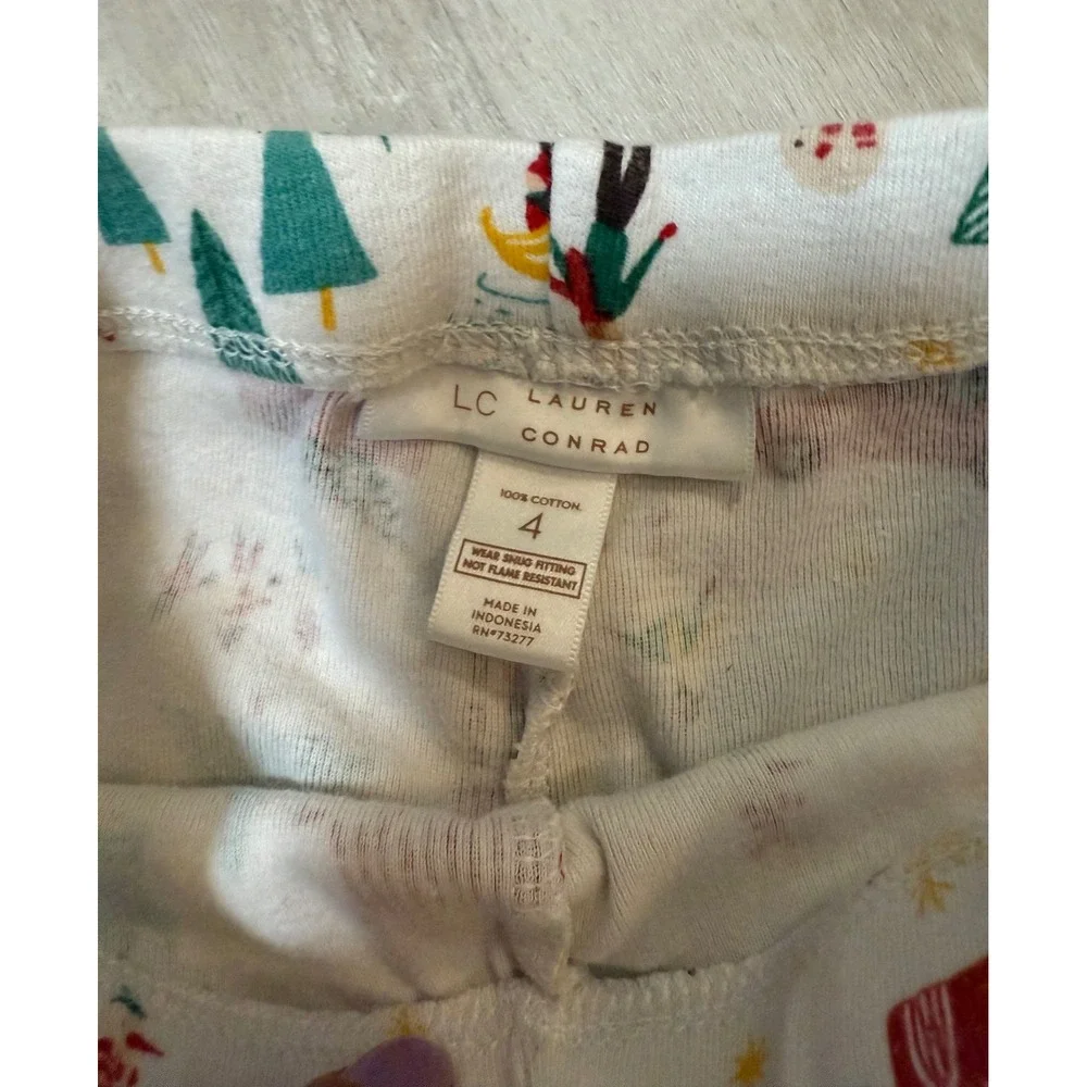 Carters LC Lauren Conrad Disney Pajamas Kids 4-5T Multi Good Christmas Toy Story